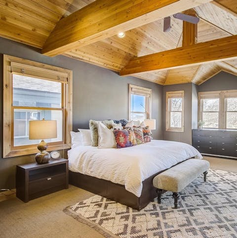 Sleep soundly in the spacious master bedroom
