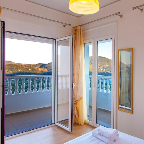 Step out to striking views of rolling hills from your bedroom