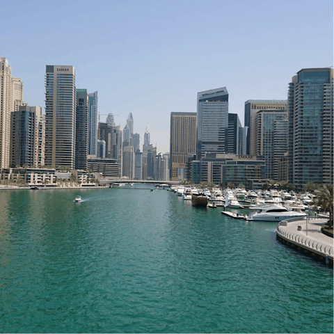 Drive down to Dubai's scenic marina and indulge in some retail therapy