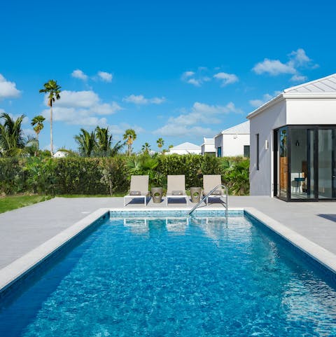 Escape the Turks and Caicos heat for a while in the private pool