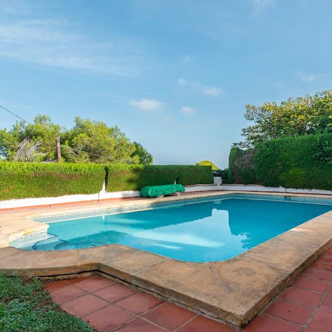 Take a dip in the Roman-style swimming pool in the southern Spanish heat
