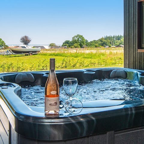 Treat yourself to the simple luxury of the outdoor spa