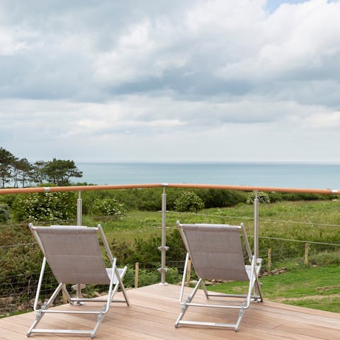 Take in blissful sea views over the bay of Cancale