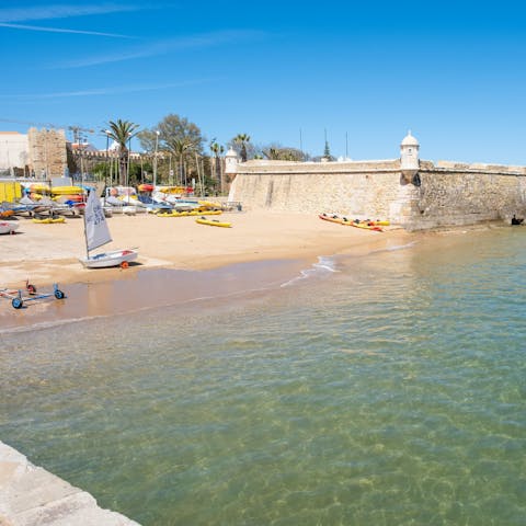 Walk to Porto de Mós beach, just 350 metres away