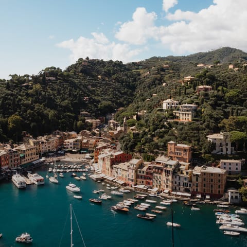 Take a day trip to charming Portofino – it's a fifty-minute drive away