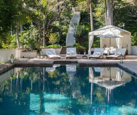 Take a dip in the super chic pool 