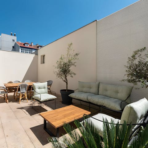 Relax in the Portuguese sun on the private terrace