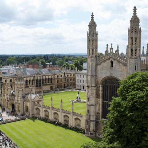 Explore Cambridge, only a thirty-minute drive away