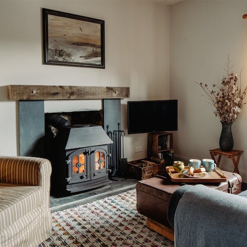 Spend cosy winter evenings around the wood burner with a hot drink