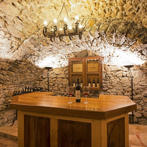 Have a wine tasting in the atmospheric environs of the stone cellar