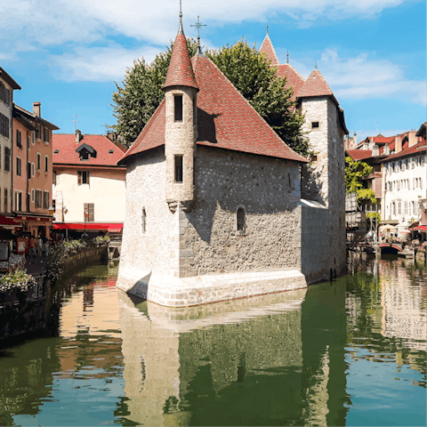 Hop in the car and be in the Alpine town of Annecy in under an hour