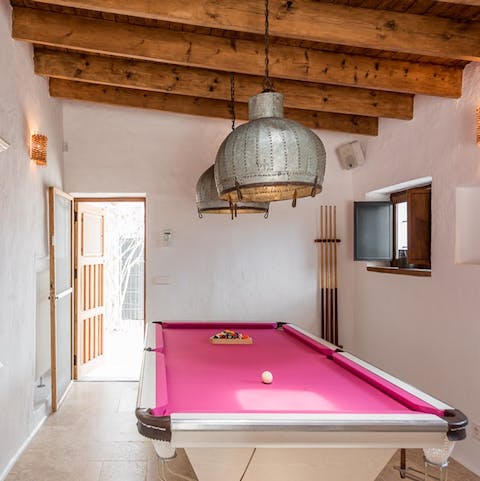 Unwind with friends with a few games of pool