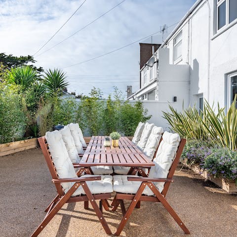 Savour leisurely afternoons relaxing on the private patio