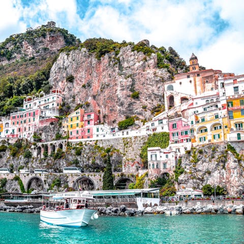 Marvel at the iconic hillside villages of the Amalfi