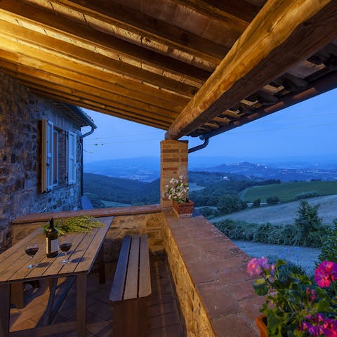 Share a bottle of wine on the terrace while admiring the views