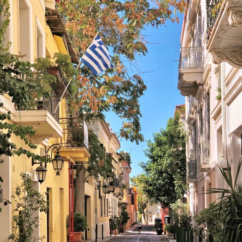 Explore the restaurants, shops and bars along Acharnon street nearby