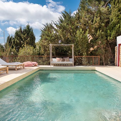 Enjoy a refreshing dip in the private pool