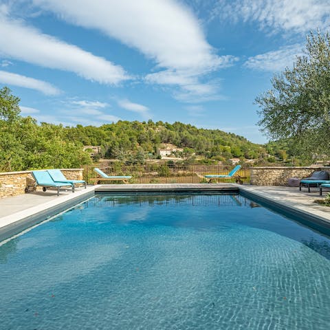 Enjoy a wonderful sense of privacy and peace whilst relaxing by the pool