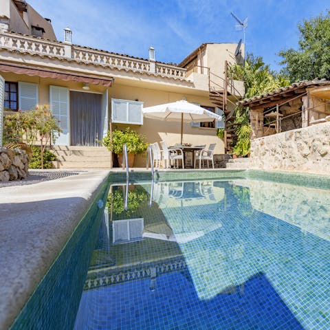 Enjoy a dip in your private pool to cool down from the Spanish heat