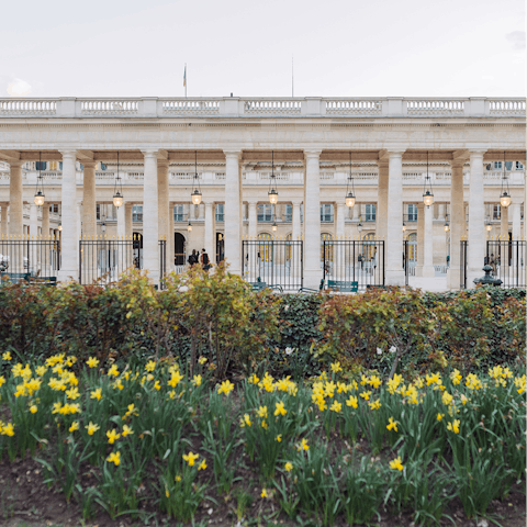 Visit the Palais Royal – reachable in just eight minutes on foot