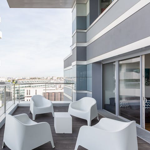 Pull up a chair and soak up the views from the private terrace