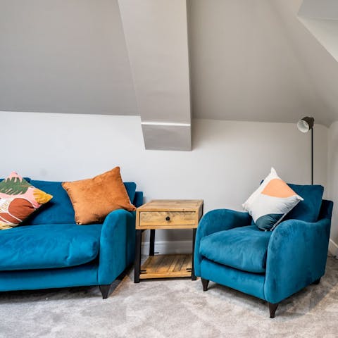 Stetch out in your stylish loft apartment after a day of exploring the city centre