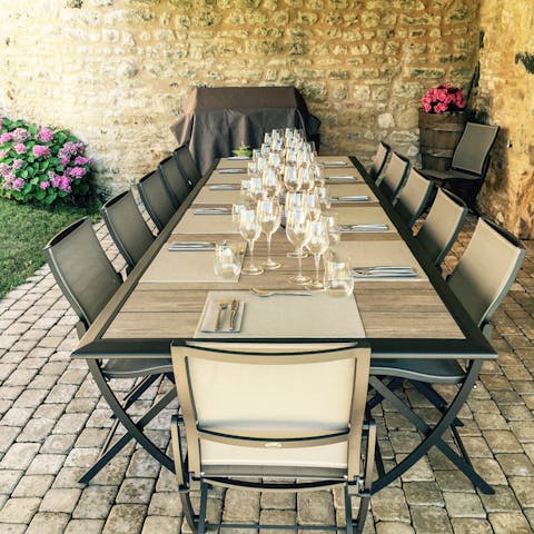 Light the barbecue and enjoy alfresco meals on the covered terrace