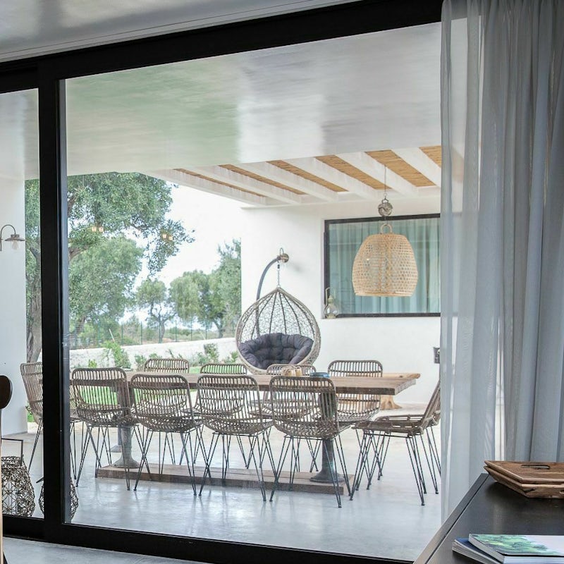Have a private chef prepare authentic Italian meals at the alfresco dining are