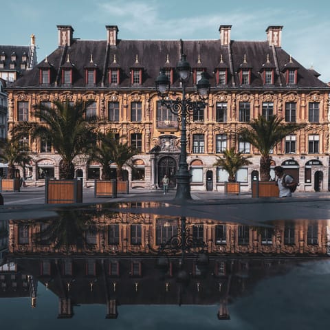 Visit Lille's Place Centrale, just a sixteen-minute drive