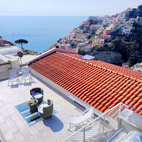 Soak up gorgeous views  from the private roof terrace