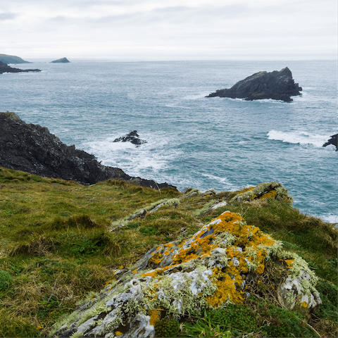 Explore the rugged North Cornwall coastline – the stunning Pentire Headland is just over a mile away