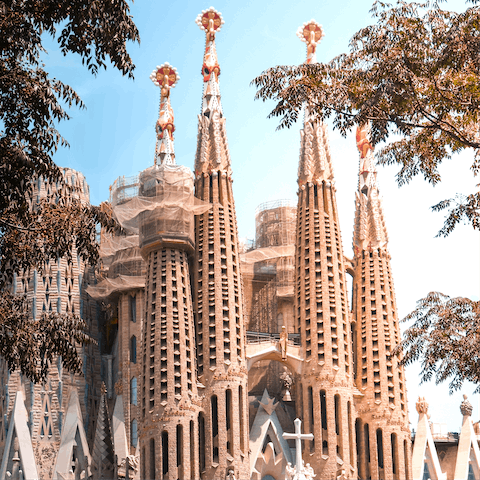 Visit the iconic Sagrada Família – it’s within walking distance of this home