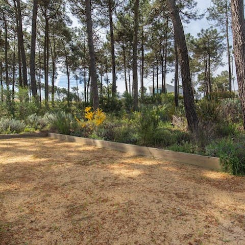 Head to the petanque lane for a game in the sun