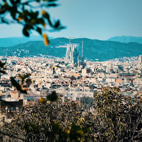 Wander the streets of Barcelona, a thirty-five-minute drive from your front door
