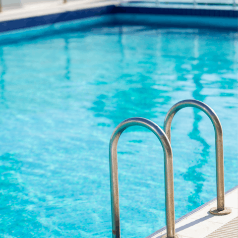 Take a refreshing dip in the communal pool