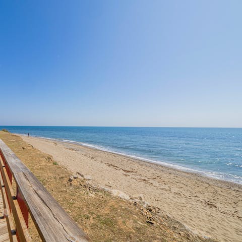 Explore Mijas Costa's long stretch of coastline, home to superb beaches and streets of whitewashes buildings