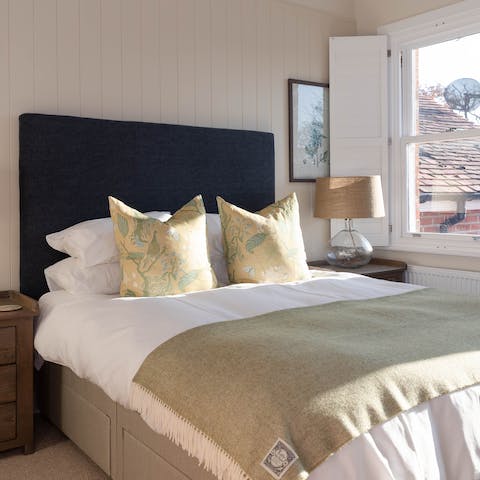 Look forward to waking up in cosy bedrooms awash with sunlight