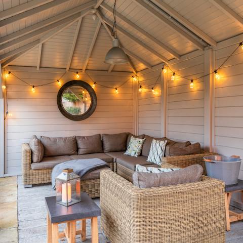 Spend balmy summer evenings hanging out in the garden under festoon lighting