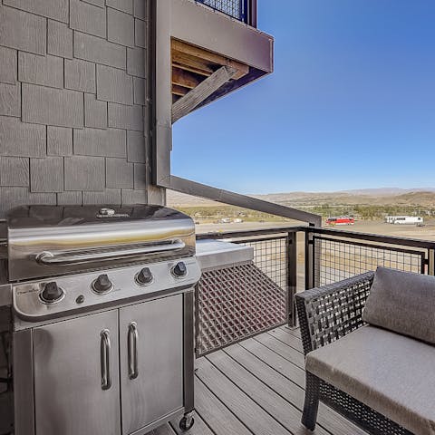 Spend warm afternoons barbecuing in the sunshine