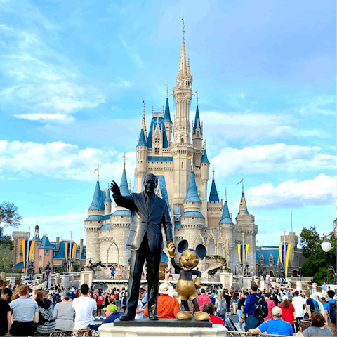 Reach the Magical Kingdom of Disney World, a ten-minute drive away