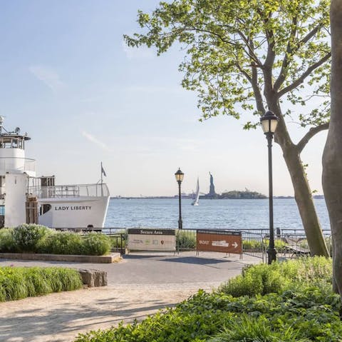 Take the ferry from nearby Battery Park to the Statue of Liberty