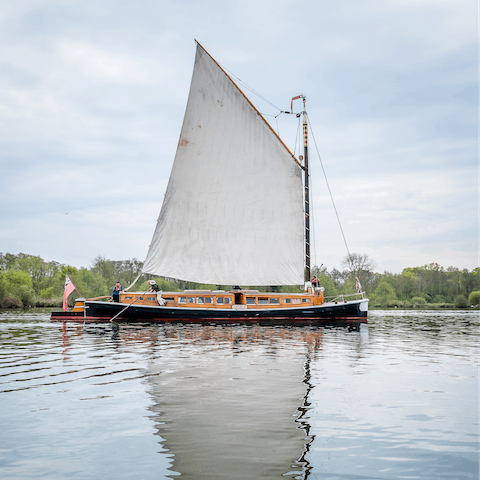 Discover The Broads by boat, the nature reserve is a short drive away
