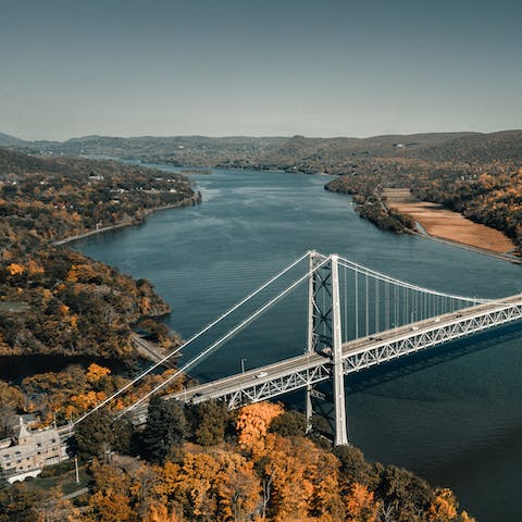 Explore the area, including the city of Hudson, a ten-minute drive away
