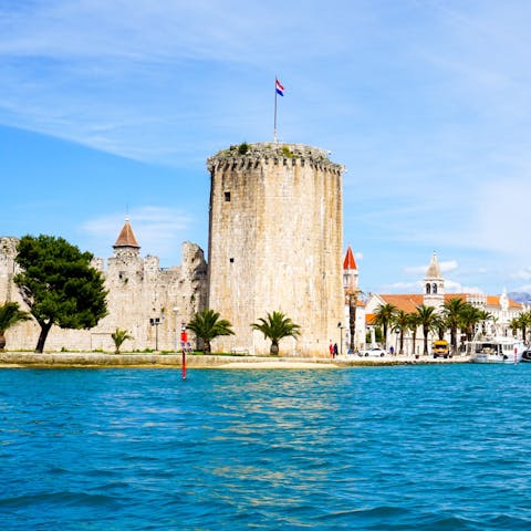 Reach the UNESCO town of Trogir in fifteen minutes by car