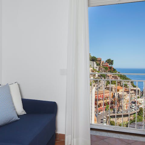 Watch dusk fall over the Tyrrhenian Sea from the comfort of your sofa