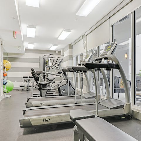 Keep active in the on-site gym