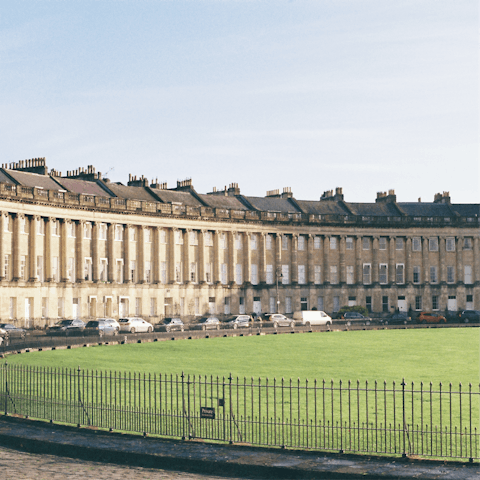 Visit the Royal Crescent, a five-minute stroll away