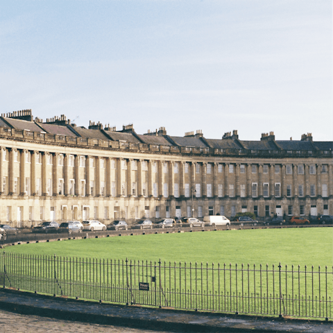 Visit the Royal Crescent, a five-minute stroll away