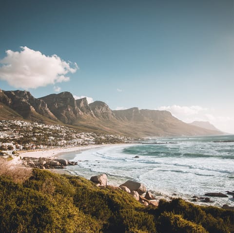 Drive to nearby Camps Bay for a day on the beach