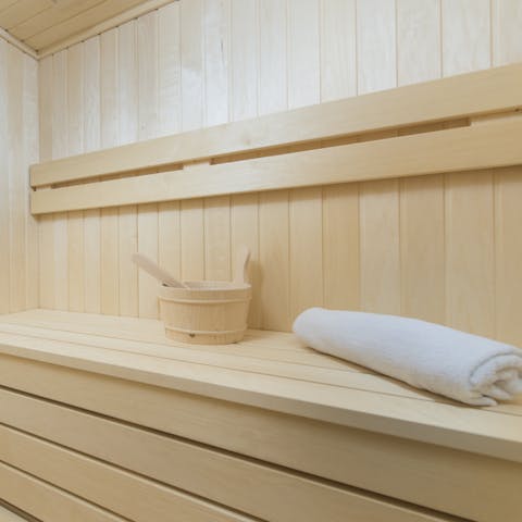 Turn up the heat with some time spent in the private sauna